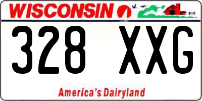 WI license plate 328XXG