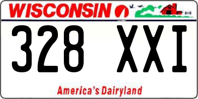 WI license plate 328XXI