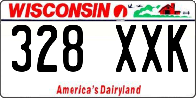 WI license plate 328XXK
