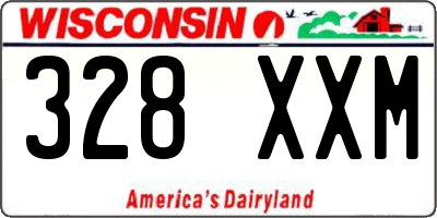WI license plate 328XXM