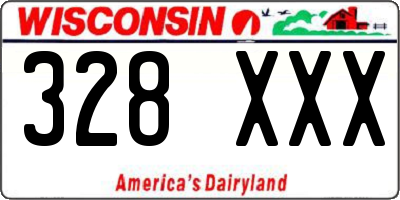 WI license plate 328XXX