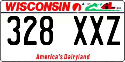 WI license plate 328XXZ