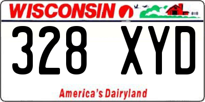 WI license plate 328XYD