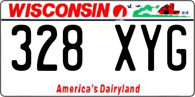 WI license plate 328XYG