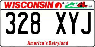 WI license plate 328XYJ