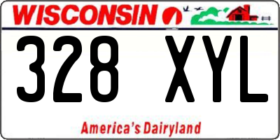 WI license plate 328XYL
