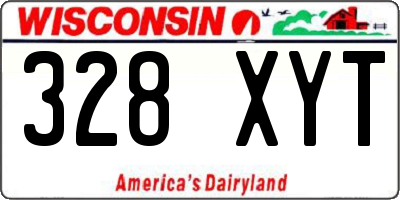 WI license plate 328XYT