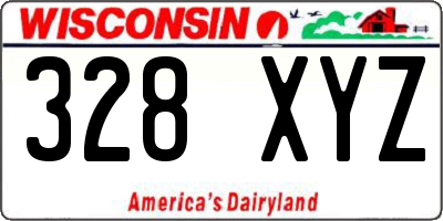 WI license plate 328XYZ