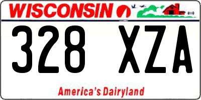 WI license plate 328XZA