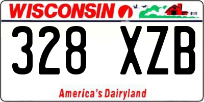 WI license plate 328XZB