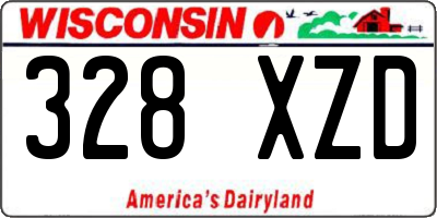 WI license plate 328XZD