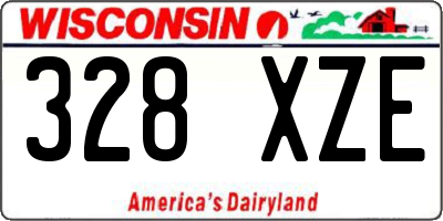 WI license plate 328XZE