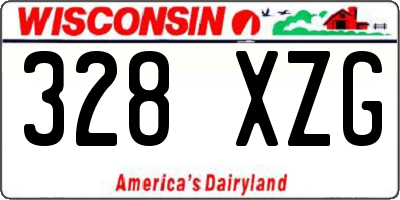 WI license plate 328XZG
