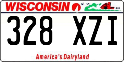 WI license plate 328XZI