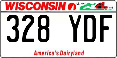 WI license plate 328YDF