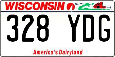 WI license plate 328YDG