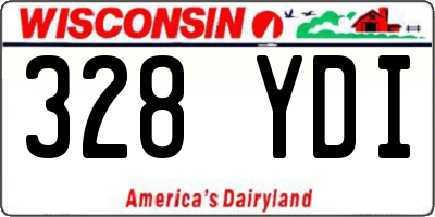 WI license plate 328YDI