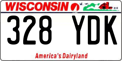 WI license plate 328YDK