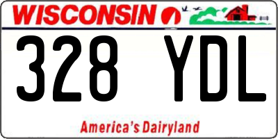 WI license plate 328YDL