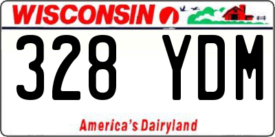 WI license plate 328YDM