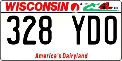 WI license plate 328YDO