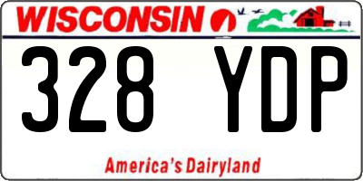 WI license plate 328YDP