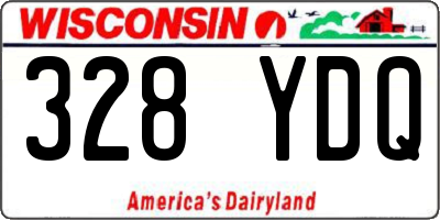 WI license plate 328YDQ