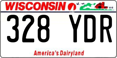 WI license plate 328YDR