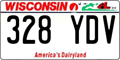 WI license plate 328YDV