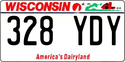 WI license plate 328YDY
