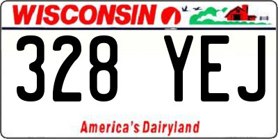WI license plate 328YEJ