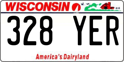 WI license plate 328YER