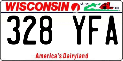 WI license plate 328YFA