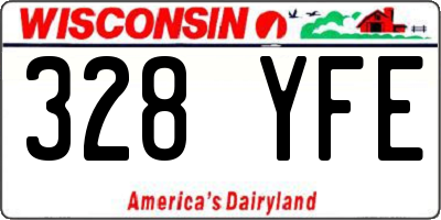 WI license plate 328YFE
