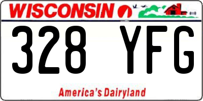 WI license plate 328YFG