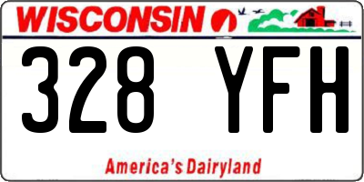 WI license plate 328YFH