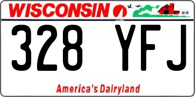WI license plate 328YFJ