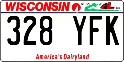 WI license plate 328YFK