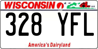 WI license plate 328YFL