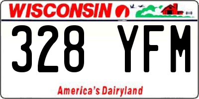 WI license plate 328YFM