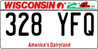 WI license plate 328YFQ