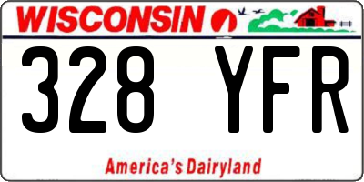 WI license plate 328YFR