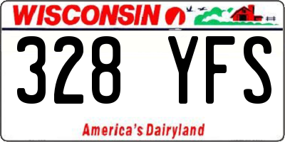 WI license plate 328YFS