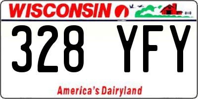 WI license plate 328YFY