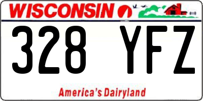 WI license plate 328YFZ