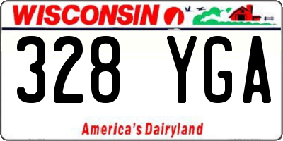 WI license plate 328YGA