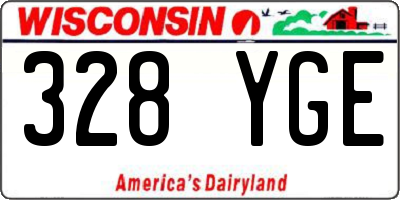 WI license plate 328YGE
