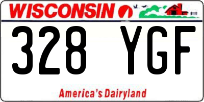 WI license plate 328YGF
