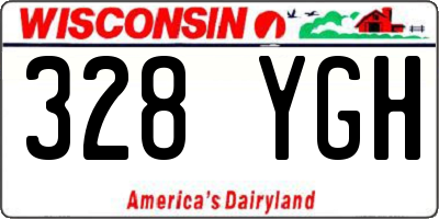 WI license plate 328YGH