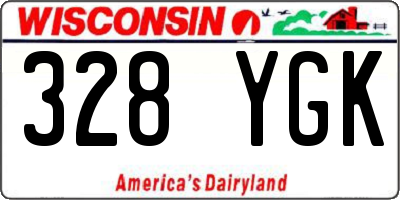 WI license plate 328YGK